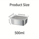 Kit 5 Potes em Aço Inox para Alimentos com Tampa Hermética Marmitas BPA Free