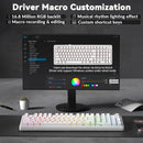 Teclado Mecânico AULA F99Pro RGB Wireless Hot-Swap Gasket Low Noise com Knob Multimídia