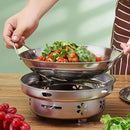 Frigideira 29cm em Aço Inox Honeycomb Antiaderente Resistente a Riscos com Cabo