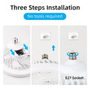 Ventilador de Teto com Lâmpada LED E27 DIBILUN com Controle Remoto Dimerizável 24W 30W 40W 80W