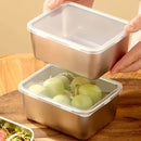 Kit 6 Potes em Aço Inox com Tampa Hermética Empilháveis Marmitas Reutilizáveis