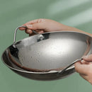 Frigideira 29cm em Aço Inox Honeycomb Antiaderente Resistente a Riscos com Cabo