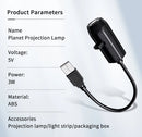 Projetor LED USB 5V Tema Planetário/Halloween Luz Noturna Decorativa para Teto com Projeção Ambiente