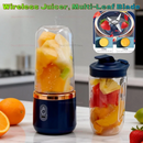 Liquidificador Portátil USB Double Cup com 6 Lâminas Mixer para Sucos e Smoothies
