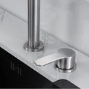 Torneira Gourmet Retrátil Dobrável 304 Inox para Cozinha Água Quente e Fria 2 Furos