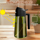 Pulverizador de Óleo 2 em 1 470ml em Vidro Escuro Dispenser Spray para Cozinha