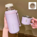Garrafa Térmica JUSTINLAU 600ml ou 800ml em Aço Inox com Infusor e Alça