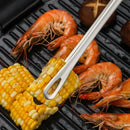 Pinça de Cozinha em Aço Inox 24cm ou 28cm Pegador para Churrasco Grelha e Alimentos