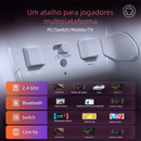 Controle Gamer Sem Fio EasySMX X20 Bluetooth 2.4G com Hall Effect RGB para PC Switch Android iOS
