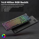 Teclado Mecânico AULA F99Pro RGB Wireless Hot-Swap Gasket Low Noise com Knob Multimídia