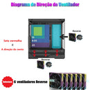 Cooler Fan 120mm ARGB Wovibo Infinity Mirror PWM 4Pin 5V 3Pin Silencioso para PC