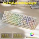 Teclado Mecânico SOLAKAKA Ki99 Pro RGB Wireless Tri-Mode Hot-Swap Gasket 99 Teclas 10000mAh