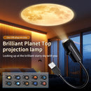 Projetor LED USB 5V Tema Planetário/Halloween Luz Noturna Decorativa para Teto com Projeção Ambiente