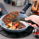 Pegador 2 em 1 com Espátula de Nylon Virador para Ovo Carne Panqueca e Grelhados