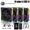 Cooler Fan 120mm ARGB Wovibo Infinity Mirror PWM 4Pin 5V 3Pin Silencioso para PC