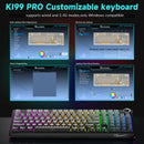 Teclado Mecânico SOLAKAKA Ki99 Pro RGB Wireless Tri-Mode Hot-Swap Gasket 99 Teclas 10000mAh