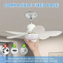 Ventilador de Teto com Lâmpada LED E27 DIBILUN com Controle Remoto Dimerizável 24W 30W 40W 80W