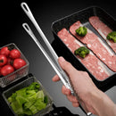 Pinça de Cozinha em Aço Inox 24cm ou 28cm Pegador para Churrasco Grelha e Alimentos