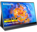 Monitor Portátil Amoudo 15.6" Full HD IPS USB-C HDMI com Suporte e VESA para Notebook, PC e Consoles