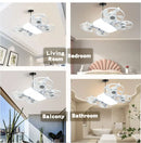 Ventilador de Teto com Lâmpada LED E27 2 em 1 com Controle Remoto 3 Velocidades Luz Ajustável