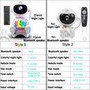 Projetor Astronauta Galaxy LED com Bluetooth Caixa de Som Luz Estrelas Quarto Infantil Decoração