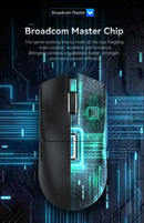 Mouse Gamer Attack Shark X11 Wireless Tri-Mode RGB 22000 DPI Sensor PAW3311 com Dock Magnético