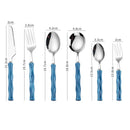 Kit Talheres 3 Peças em Aço Inox 304 com Cabo Estilo Bambu Verde Garfo Faca e Colher