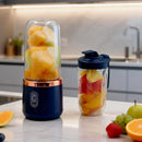 Liquidificador Portátil USB Double Cup com 6 Lâminas Mixer para Sucos e Smoothies