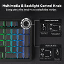 Teclado Mecânico AULA F99Pro RGB Wireless Hot-Swap Gasket Low Noise com Knob Multimídia
