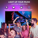 Fita LED RGBIC para TV 55–75" com Câmera Controle App Sync Música Luz Ambiente Gamer