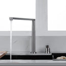 Torneira Gourmet Retrátil Dobrável 304 Inox para Cozinha Água Quente e Fria 2 Furos