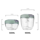 Triturador Manual de Alimentos 500ml ou 900ml Processador de Alho Cebola Carne e Legumes