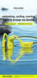 Fone de Ouvido Condução Óssea POLVCDG X9 32GB IPX8 – Bluetooth, À Prova D’Água, Esportivo, Open Ear