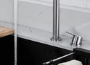 Torneira Gourmet Retrátil Dobrável 304 Inox para Cozinha Água Quente e Fria 2 Furos