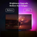 Fita LED RGBIC para TV 55–75" com Câmera Controle App Sync Música Luz Ambiente Gamer