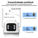 Câmera de Segurança WiFi Externa PTZ 3MP Dual Lens com Rastreamento Automático Visão Noturna e Áudio Bidirecional
