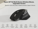 Mouse Sem Fio Rapoo MT760L/MT760M Bluetooth Multi-Mode 4000 DPI Ergonômico para até 4 Dispositivos