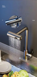 Torneira Gourmet Flexível para Cozinha Pull Out em Aço Inox Água Quente e Fria