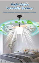 Ventilador de Teto com Lâmpada LED E27 2 em 1 com Controle Remoto 3 Velocidades Luz Ajustável
