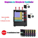 Cooler Fan 120mm ARGB Wovibo Infinity Mirror PWM 4Pin 5V 3Pin Silencioso para PC