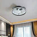 Ventilador de Teto 55W com Luz LED Dimerizável Controle Remoto Silencioso Moderno 34cm