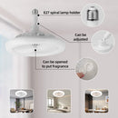 Ventilador de Teto com Lâmpada LED E27 DIBILUN com Controle Remoto Dimerizável 24W 30W 40W 80W