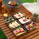 Kit 5 Potes em Aço Inox para Alimentos com Tampa Hermética Marmitas BPA Free