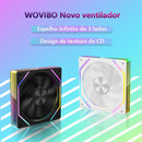 Cooler Fan 120mm ARGB Wovibo Infinity Mirror PWM 4Pin 5V 3Pin Silencioso para PC