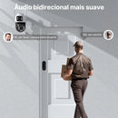 Câmera de Segurança WiFi Externa PTZ 3MP Dual Lens com Rastreamento Automático Visão Noturna e Áudio Bidirecional