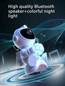 Projetor Astronauta Galaxy LED com Bluetooth Caixa de Som Luz Estrelas Quarto Infantil Decoração