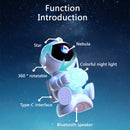 Projetor Astronauta Galaxy LED com Bluetooth Caixa de Som Luz Estrelas Quarto Infantil Decoração