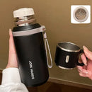 Garrafa Térmica JUSTINLAU 600ml ou 800ml em Aço Inox com Infusor e Alça