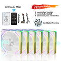 Cooler Fan 120mm ARGB Wovibo Infinity Mirror PWM 4Pin 5V 3Pin Silencioso para PC