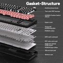 Teclado Mecânico AULA F99Pro RGB Wireless Hot-Swap Gasket Low Noise com Knob Multimídia